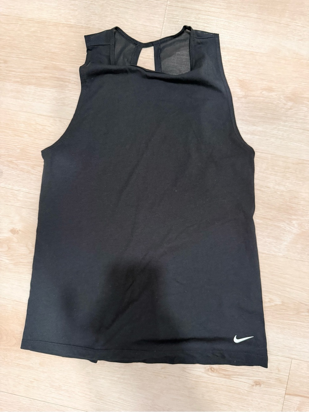 Nike Black Sleeveless Athletic Tank with Back Keyhole Sz S